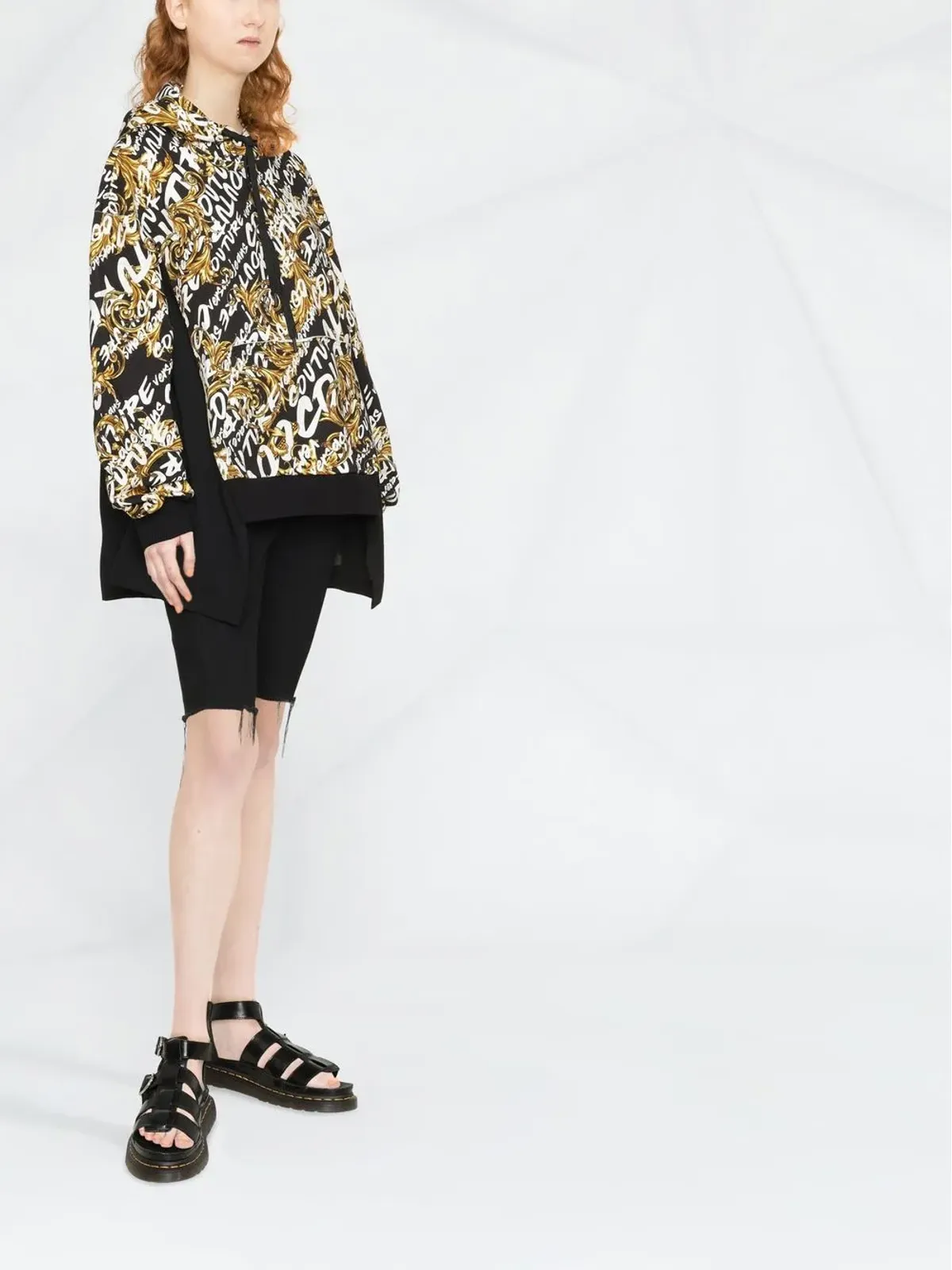 Versace Jeans Couture ガーランド ロゴプリント パネルデザイン パーカー - 画像3