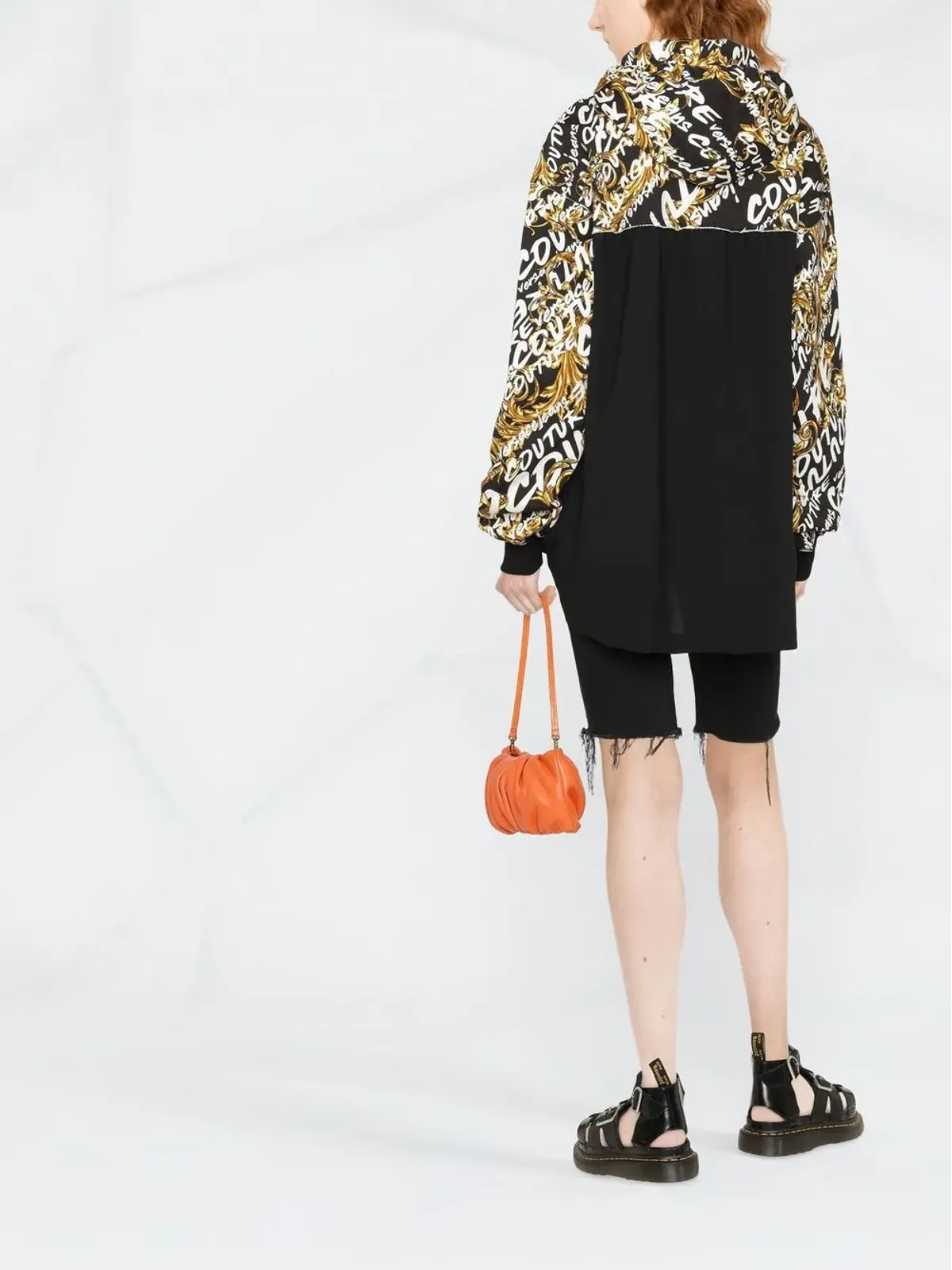 Versace Jeans Couture ガーランド ロゴプリント パネルデザイン パーカー - 画像4