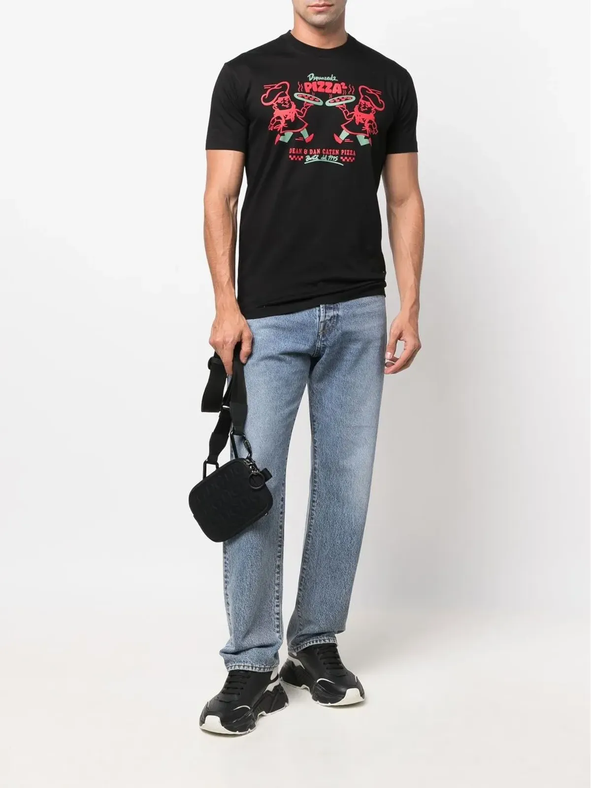 DSQUARED2 グラフィックプリント半袖Tシャツ（ブラック） - 画像2