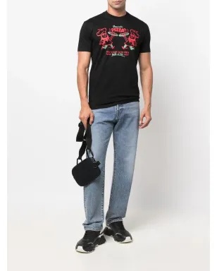 DSQUARED2 グラフィックプリント半袖Tシャツ（ブラック） - サムネイル2
