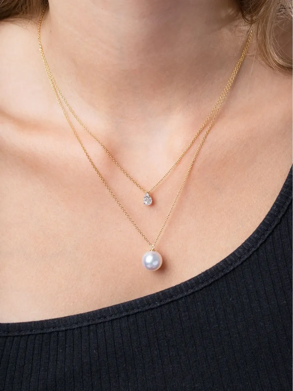 Yoko London 18kt yellow gold Starlight pearl and diamond necklace - 画像2