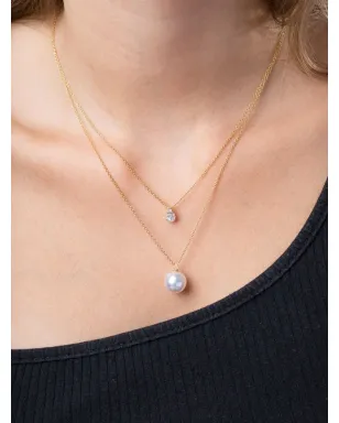 Yoko London 18kt yellow gold Starlight pearl and diamond necklace - サムネイル2