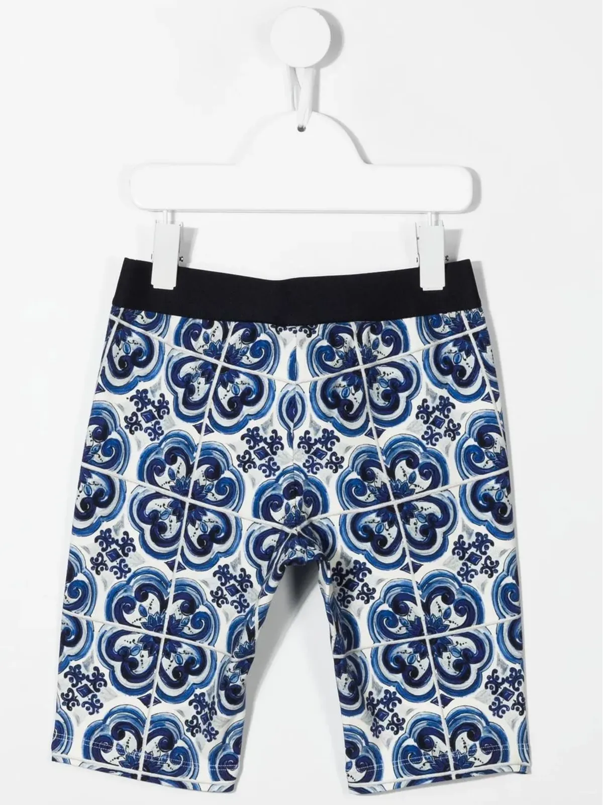 Dolce & Gabbana Kids マジョリカプリント サイクリングショーツ - 画像2