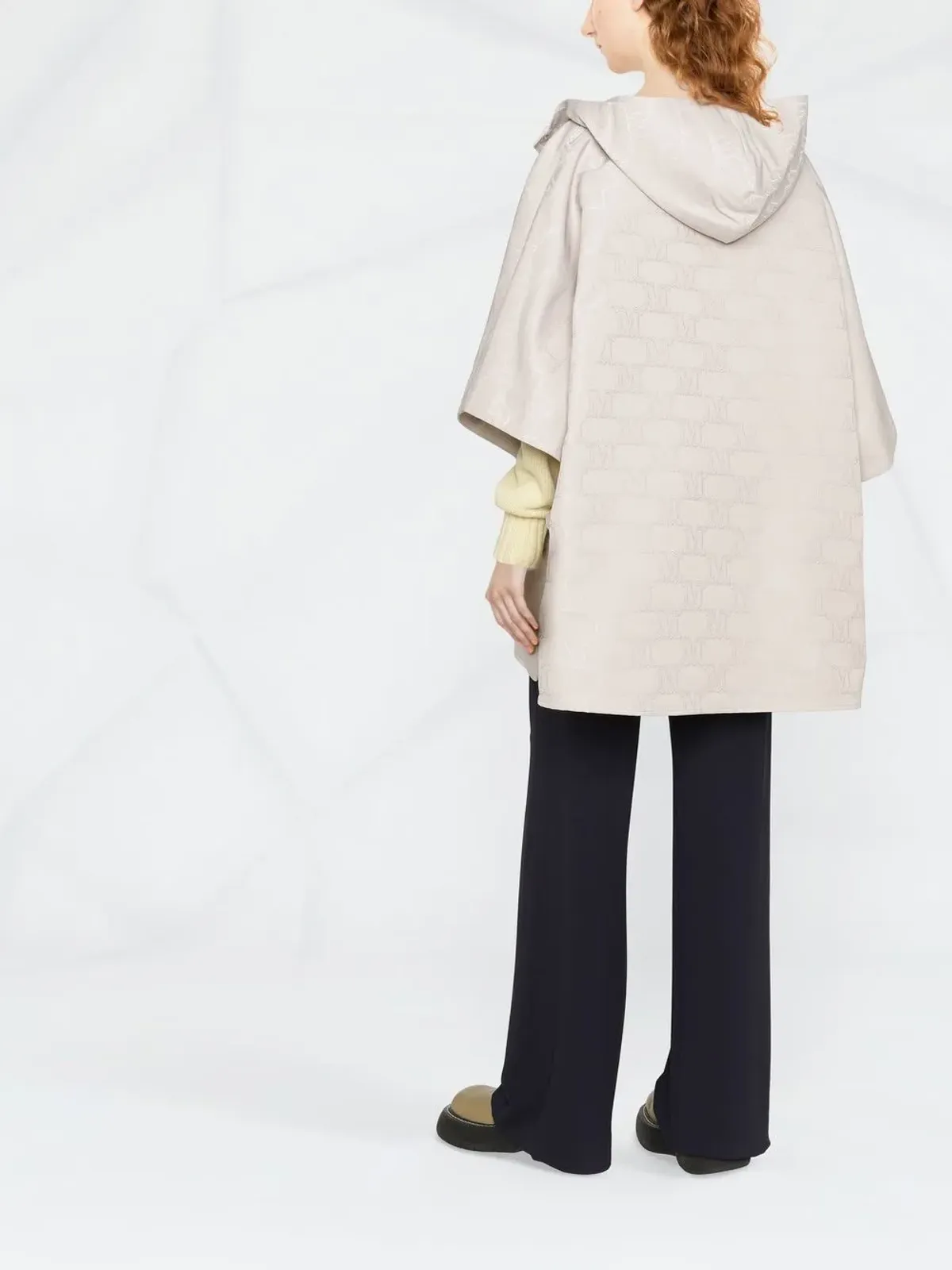 Max Mara モノグラムジャカードサテンコート - 画像3
