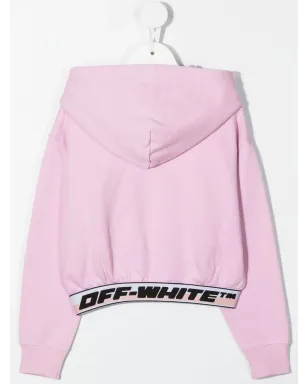Off-White Kids ロゴウェストバンド コットン パーカー - サムネイル2