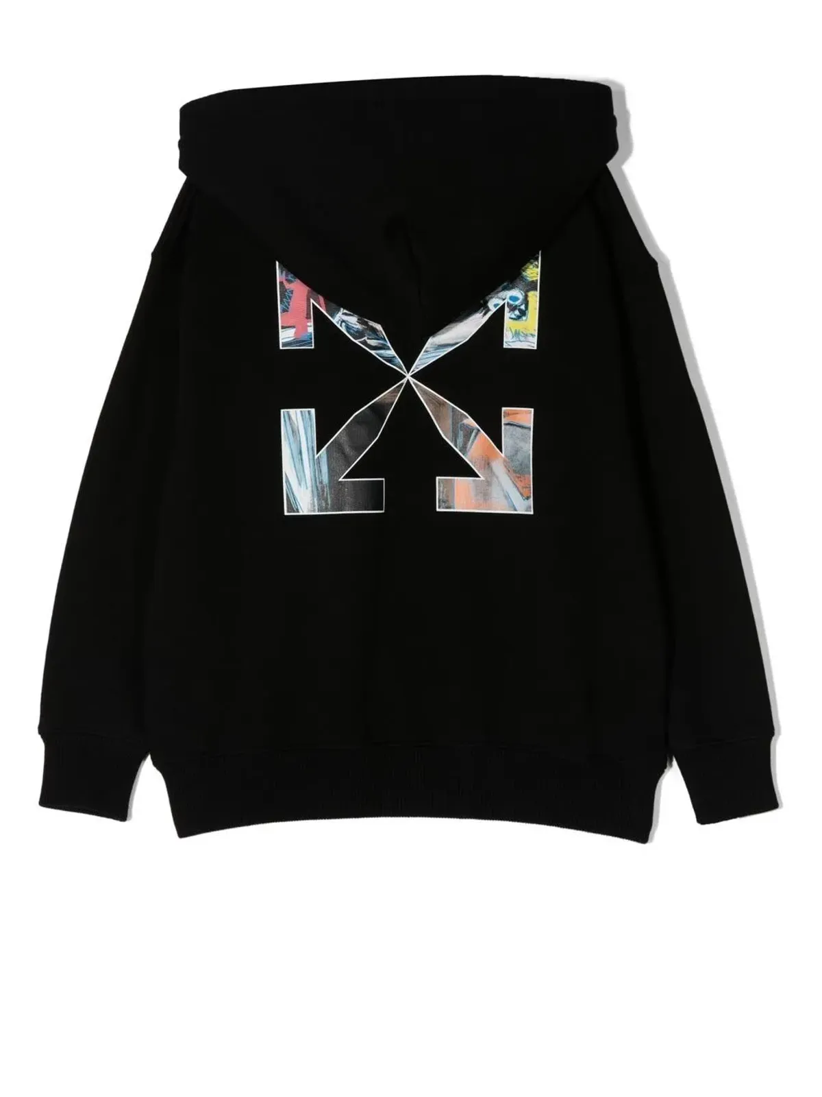 Off-White Kids レーシングアロー ロゴ ジップアップ フーディー - ブラック - 画像2