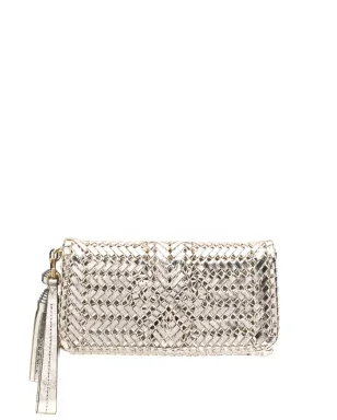 Anya Hindmarch Neeson leather clutch bag - Gold - サムネイル1