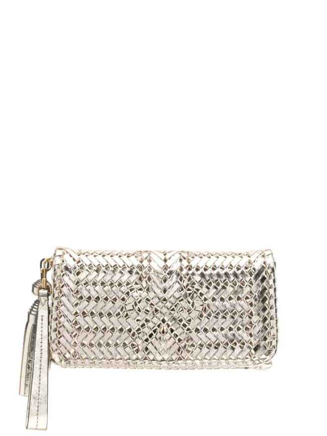 Anya Hindmarch Anya Hindmarch Neeson leather clutch bag - Goldの商品画像