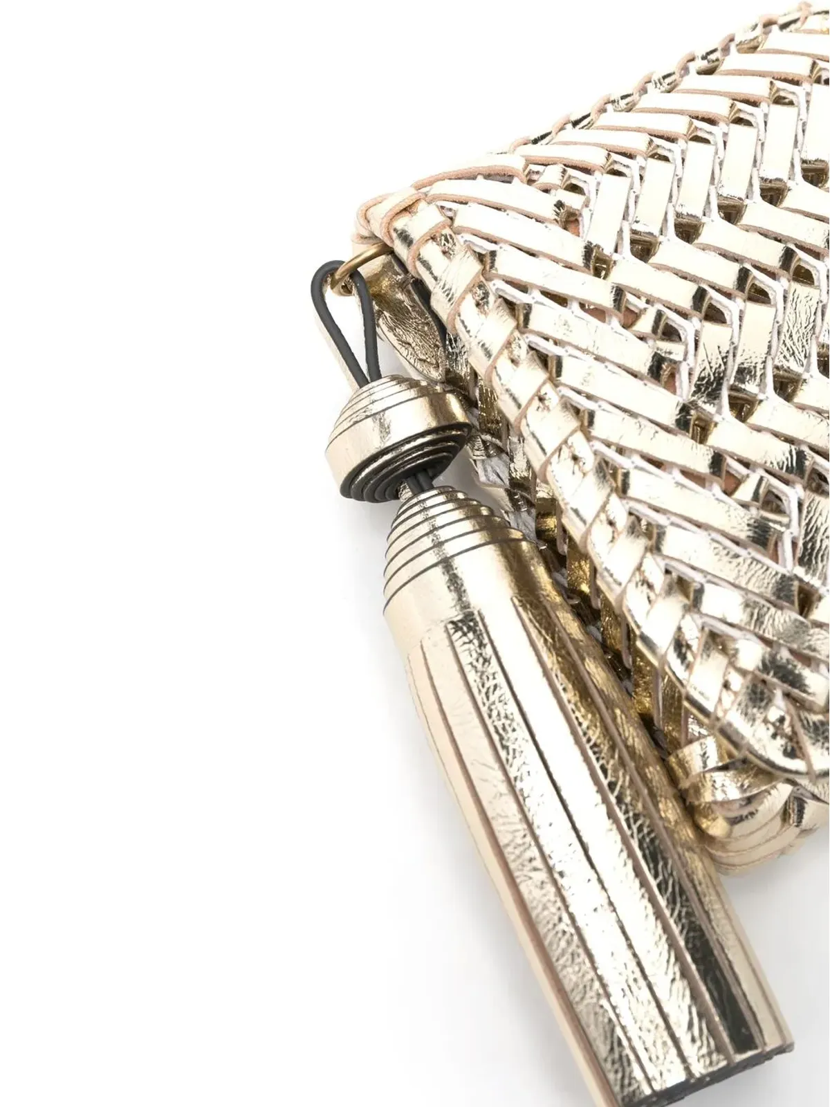 Anya Hindmarch Neeson leather clutch bag - Gold - 画像5