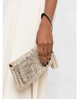 Anya Hindmarch Neeson leather clutch bag - Gold - サムネイル3