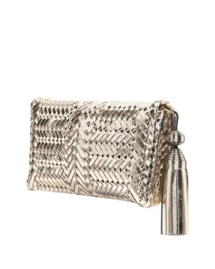Anya Hindmarch Neeson leather clutch bag - Gold - サムネイル4