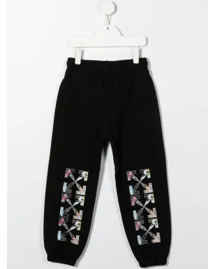 Off-White Kids Monster arrow-print track pants - Black - サムネイル2