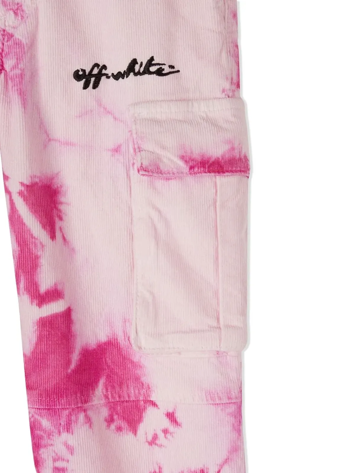Off-White Kids タイダイ柄カーゴパンツ ピンク - 画像4