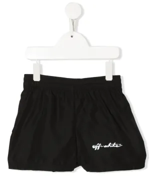 Off-White Kids ロゴプリント スイムショーツ - サムネイル1
