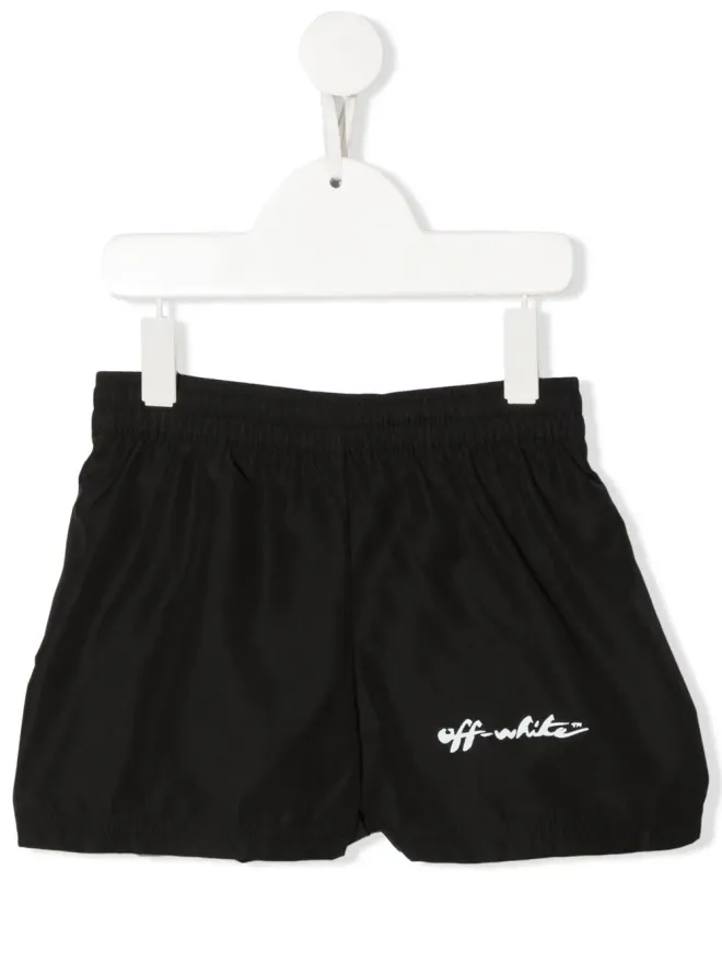 Off-White Kids Off-White Kids ロゴプリント スイムショーツの商品画像