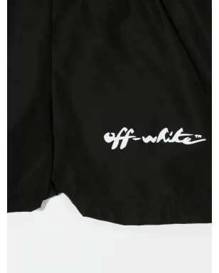 Off-White Kids ロゴプリント スイムショーツ - サムネイル3