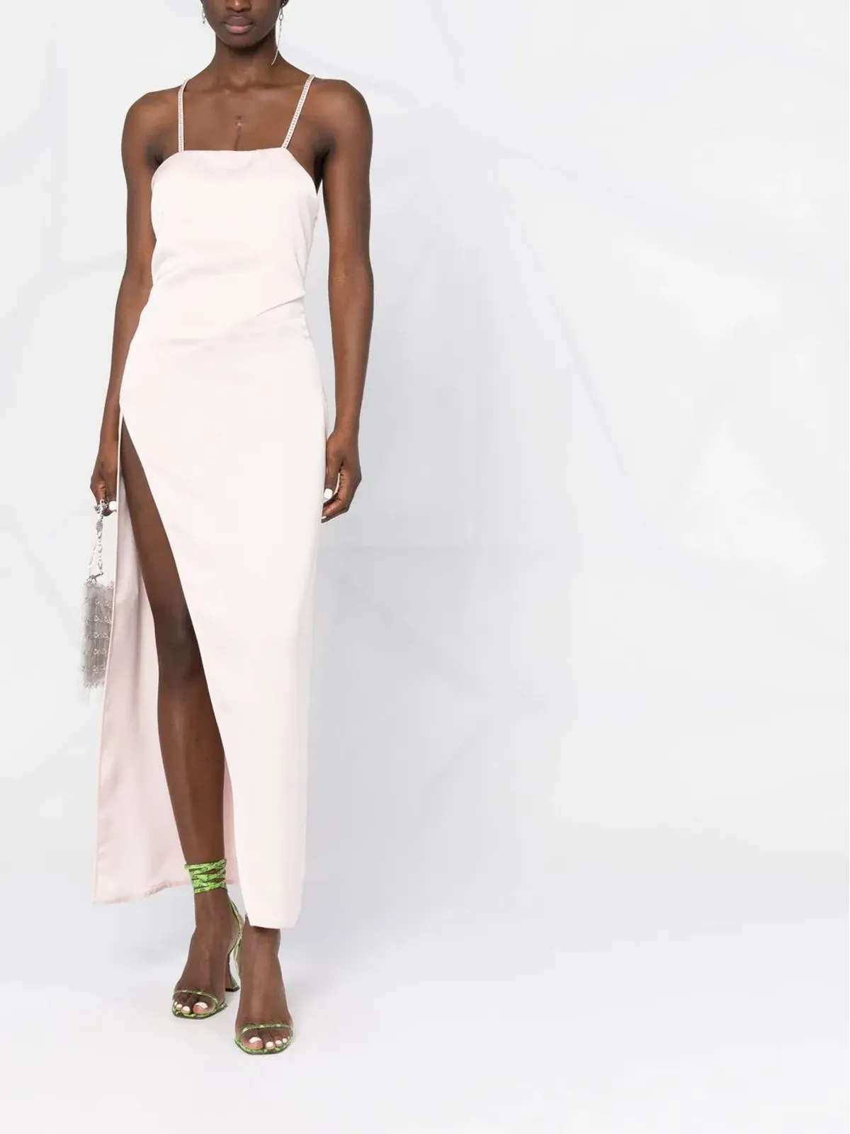 The Attico ラインストーン クロスストラップ ドレス - ピンク - 画像2