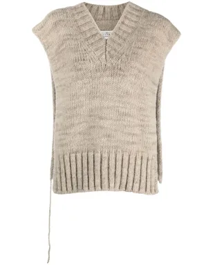 Maison Margiela ボタニカルダイ編みベスト - サムネイル1