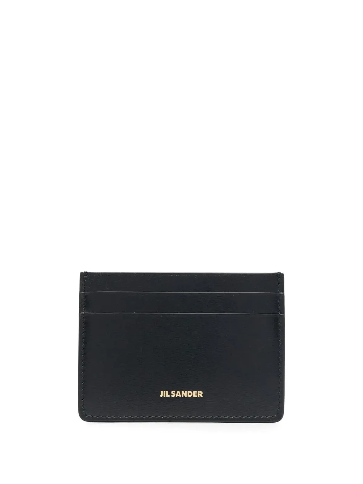 Jil Sander ロゴレタリング レザー カードホルダー - Black - 画像1