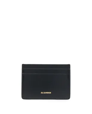 Jil Sander ロゴレタリング レザー カードホルダー - Black - サムネイル1