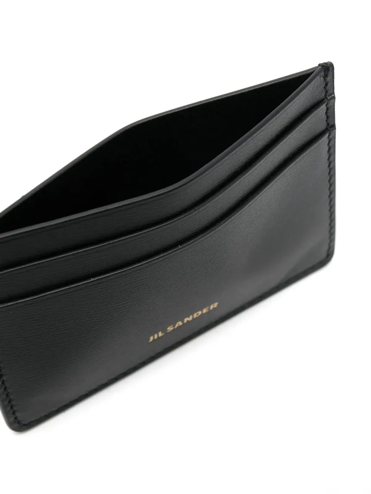 Jil Sander ロゴレタリング レザー カードホルダー - Black - 画像3