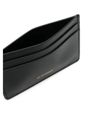 Jil Sander ロゴレタリング レザー カードホルダー - Black - サムネイル3
