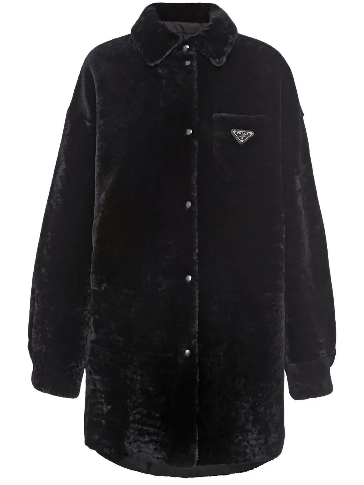 Prada 三角ロゴ リバーシブルコート - 画像1