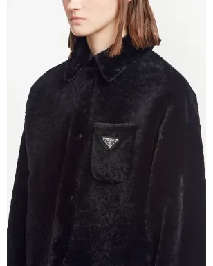 Prada 三角ロゴ リバーシブルコート - サムネイル5