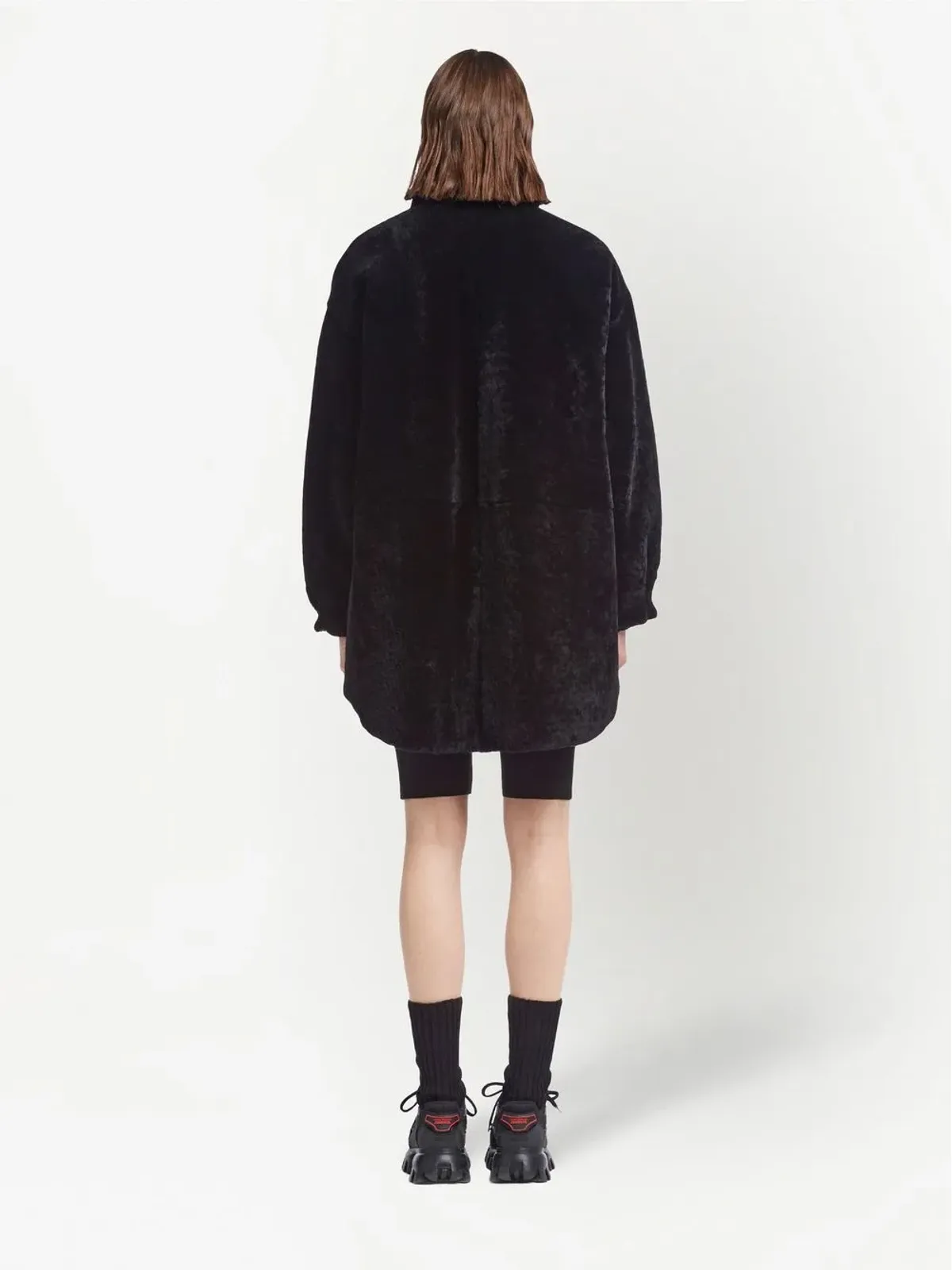 Prada 三角ロゴ リバーシブルコート - 画像4