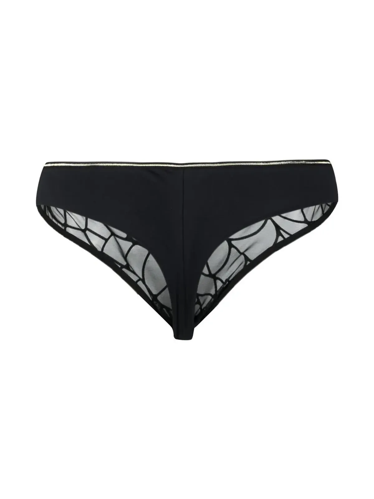 Marlies Dekkers アドベンチュレス刺繍入りシアーTバック - 画像2