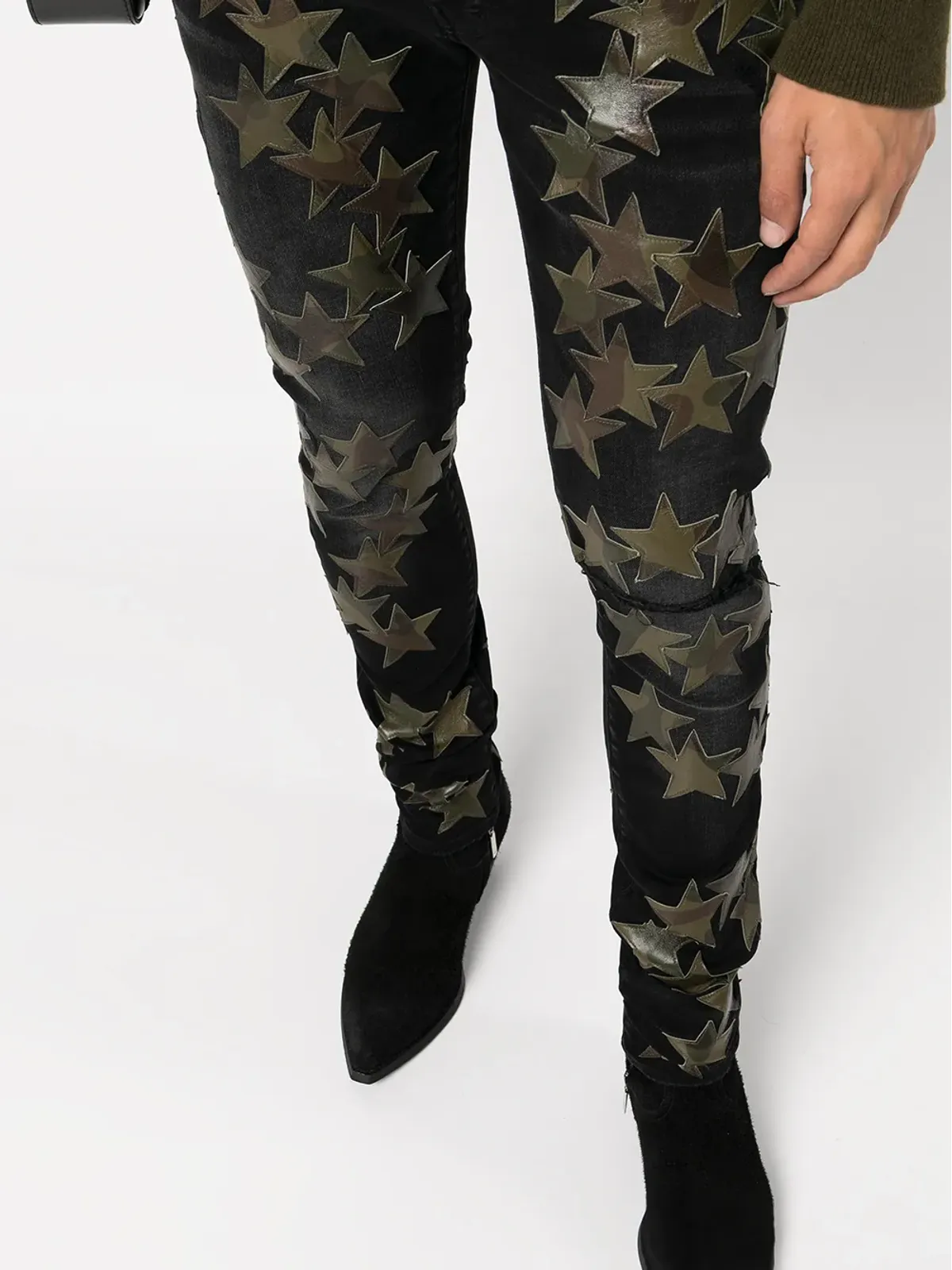 AMIRI 星パッチディテール スキニージーンズ - 画像5