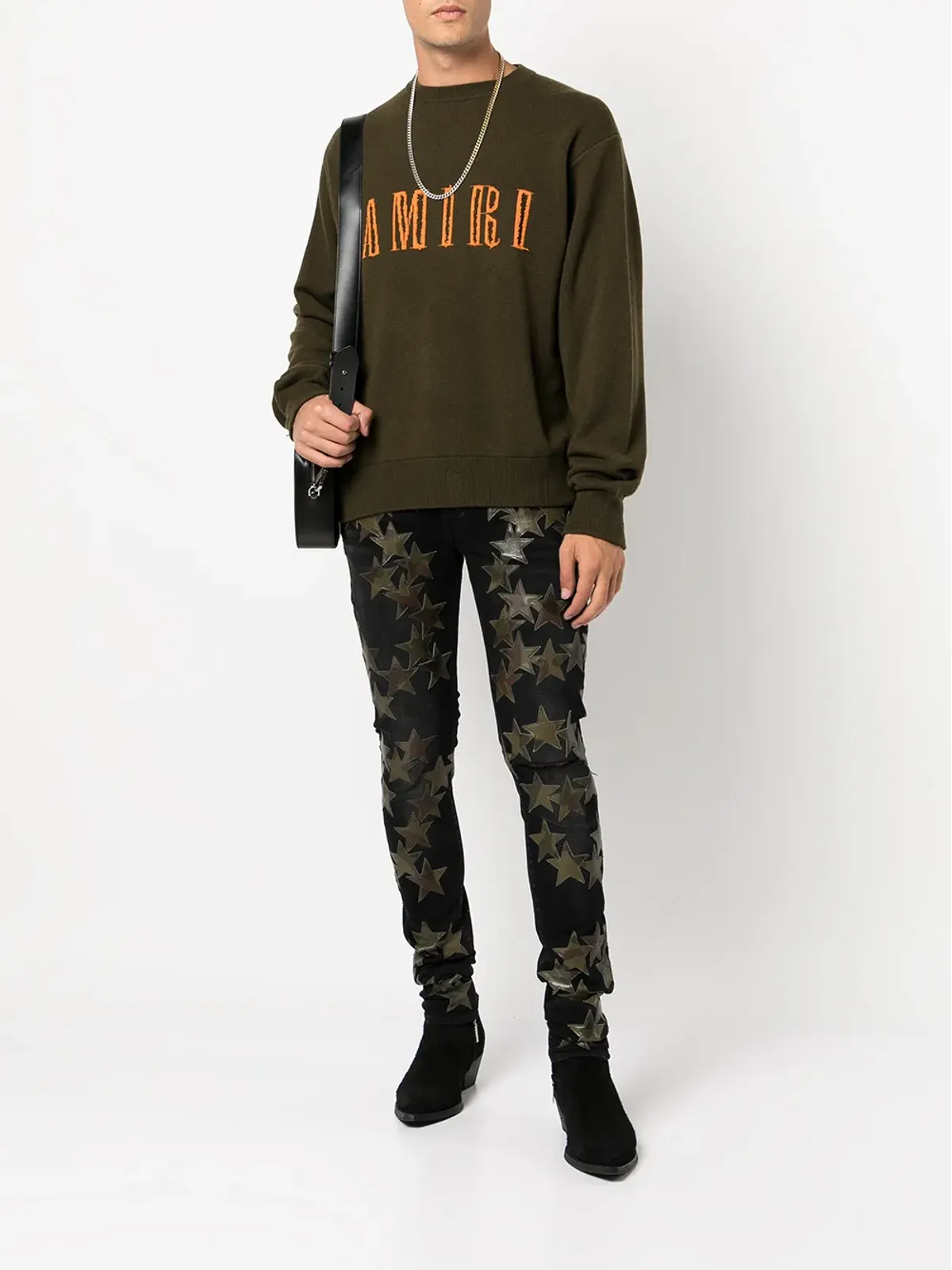 AMIRI 星パッチディテール スキニージーンズ - 画像2