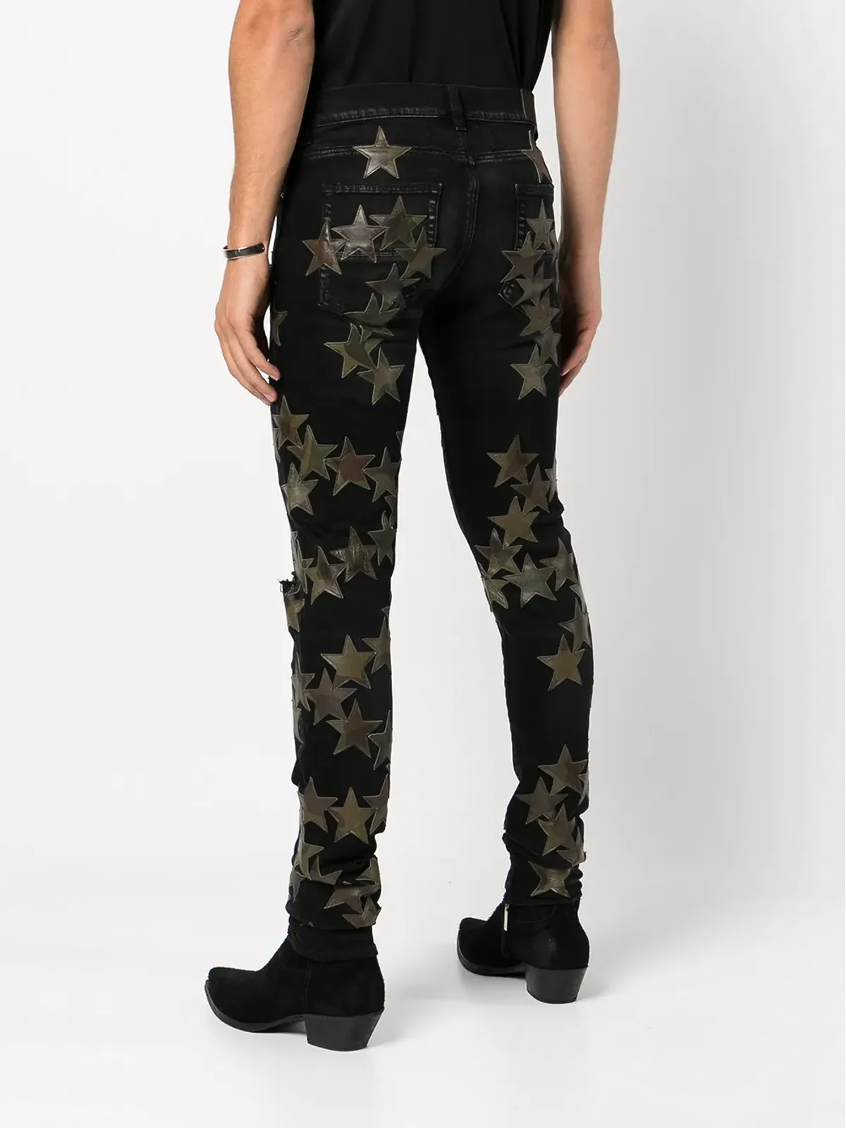 AMIRI 星パッチディテール スキニージーンズ - 画像4