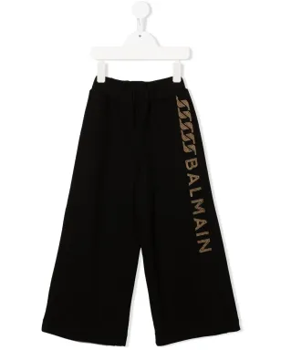 Balmain Kids スタッズ付きロゴディテール パンツ - サムネイル1