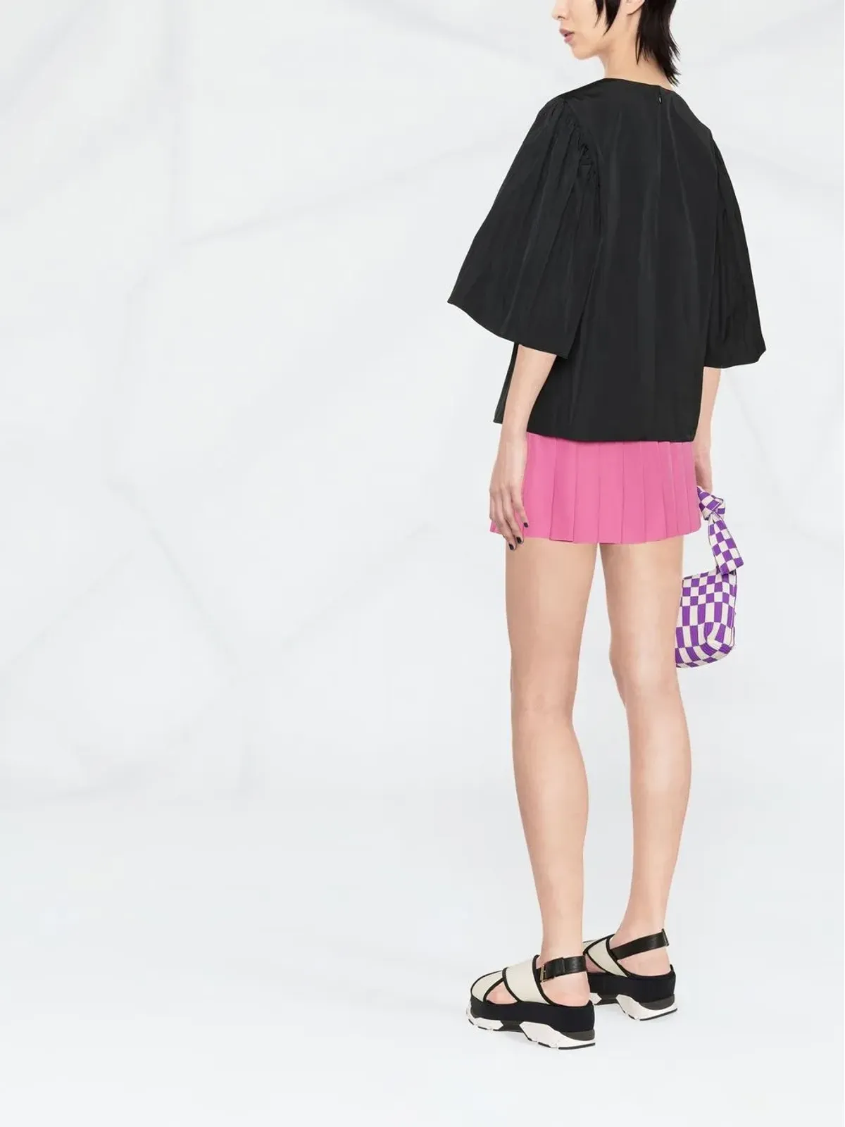 RED Valentino プリーツミニショートパンツ - 画像4