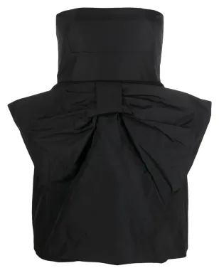 RED Valentino strapless bow-detail minidress - Black - サムネイル1