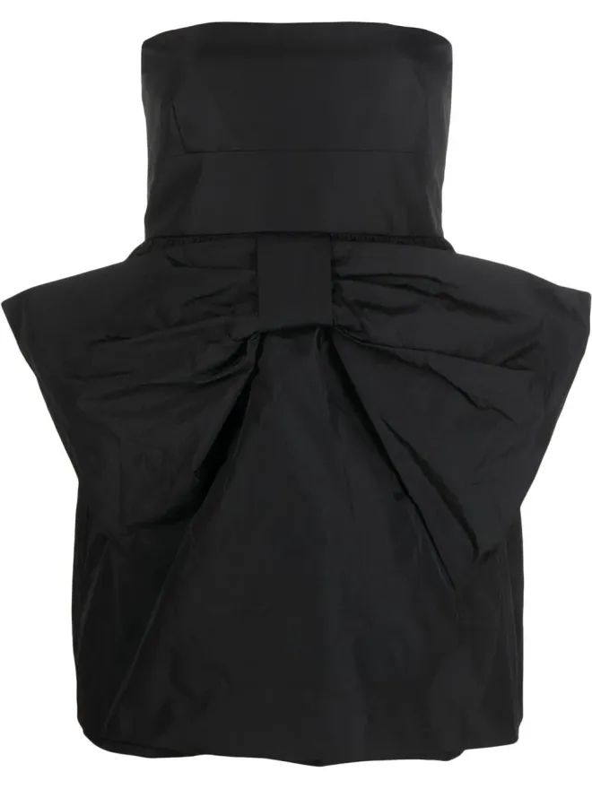 RED Valentino RED Valentino strapless bow-detail minidress - Blackの商品画像