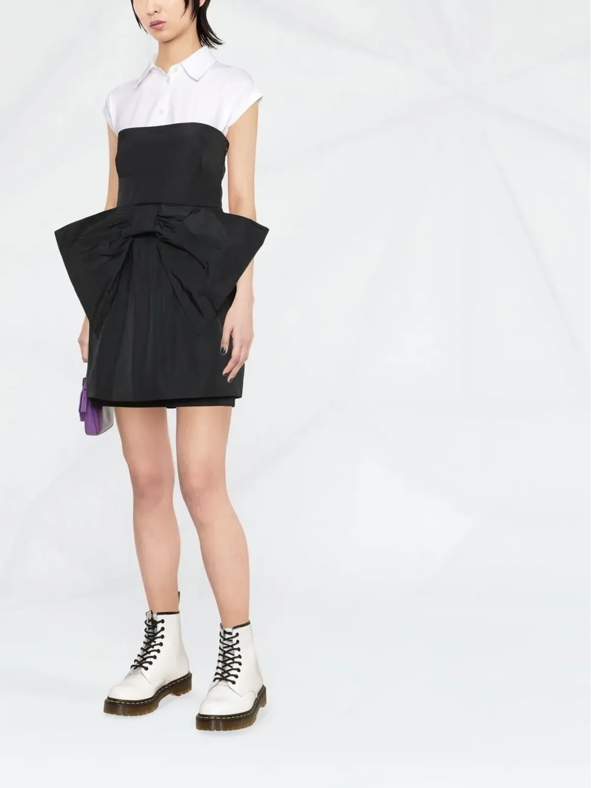 RED Valentino strapless bow-detail minidress - Black - 画像2