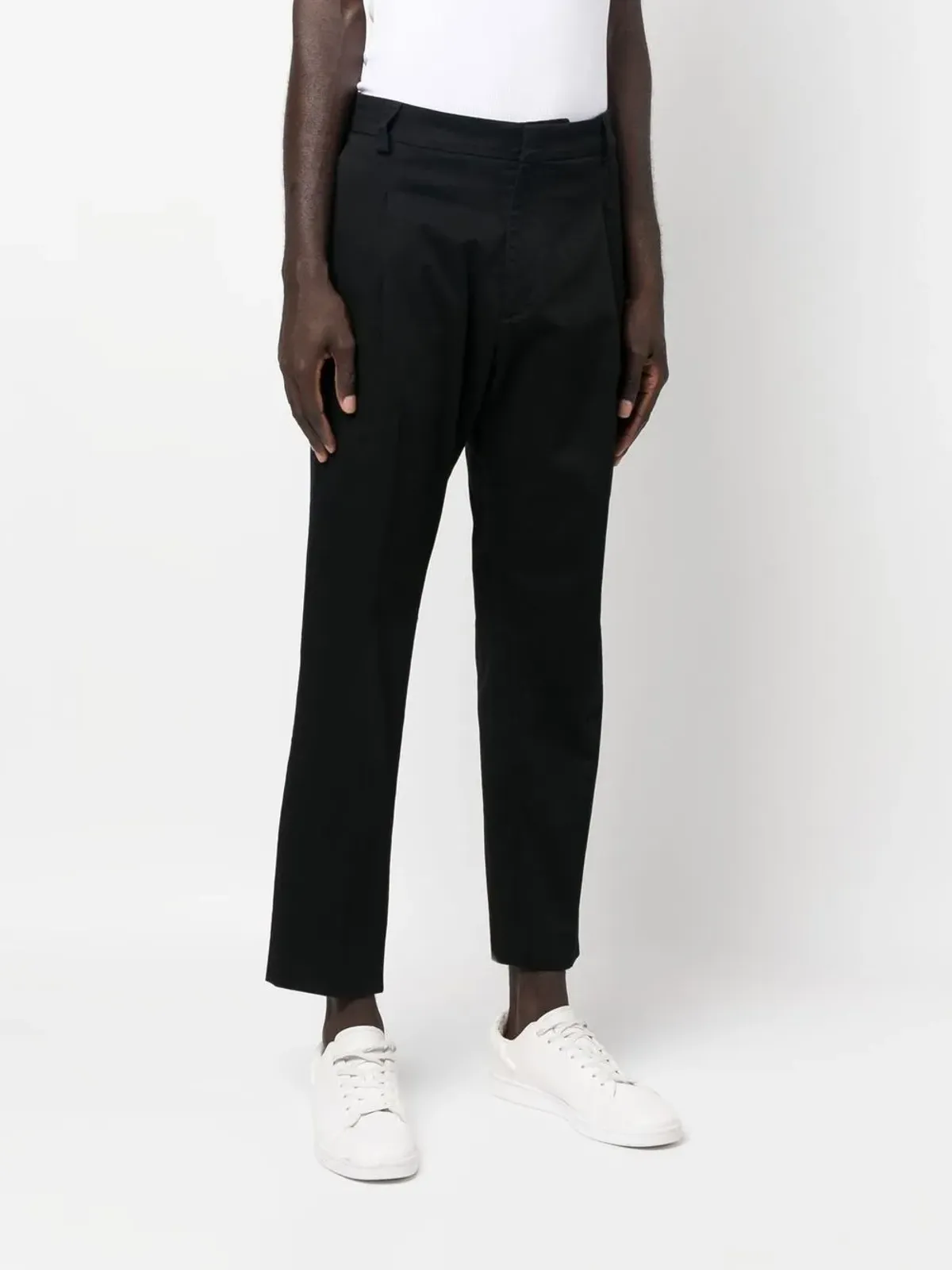 Low Brand concealed-front fastening trousers - Black - 画像3
