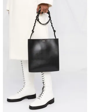 Jil Sander ロゴプリント レザー ショルダーバッグ - サムネイル3
