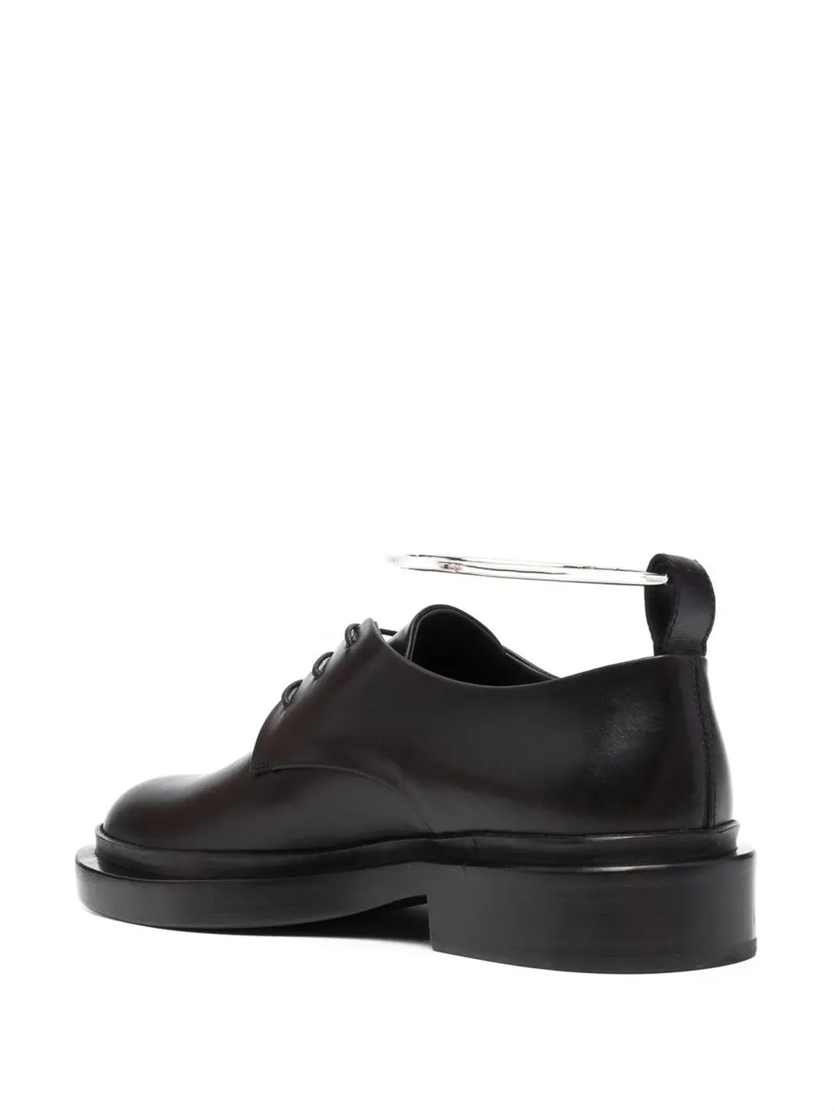 Jil Sander ハードウェアディテール ダービーシューズ ブラック - 画像3