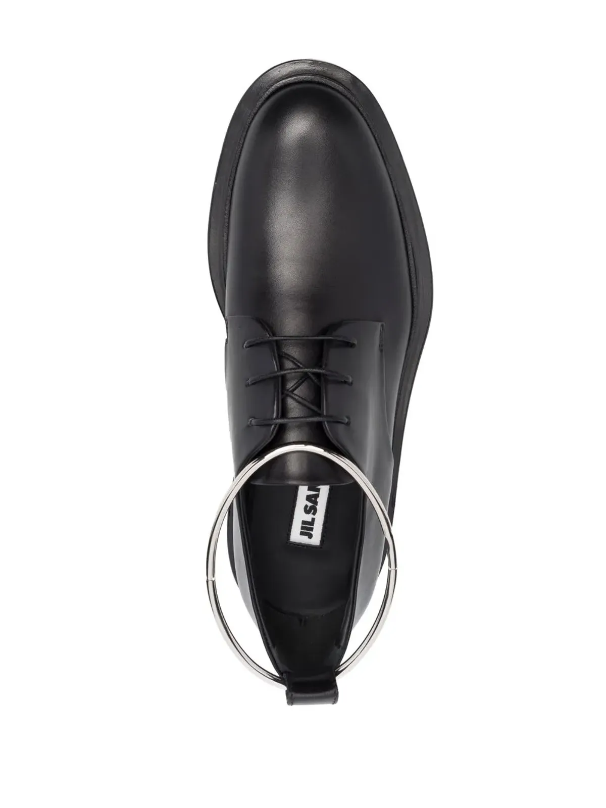 Jil Sander ハードウェアディテール ダービーシューズ ブラック - 画像4