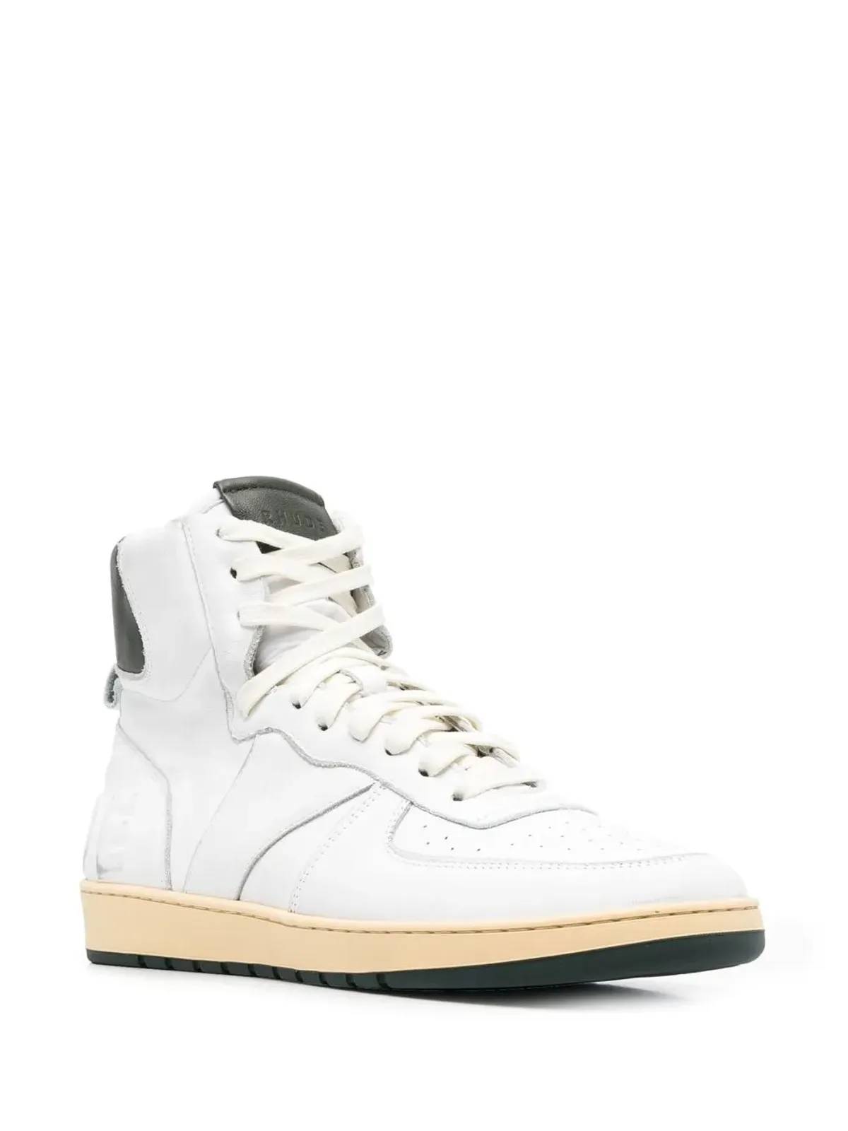 RHUDE ハイトップ レザー スニーカー - ホワイト - 画像2