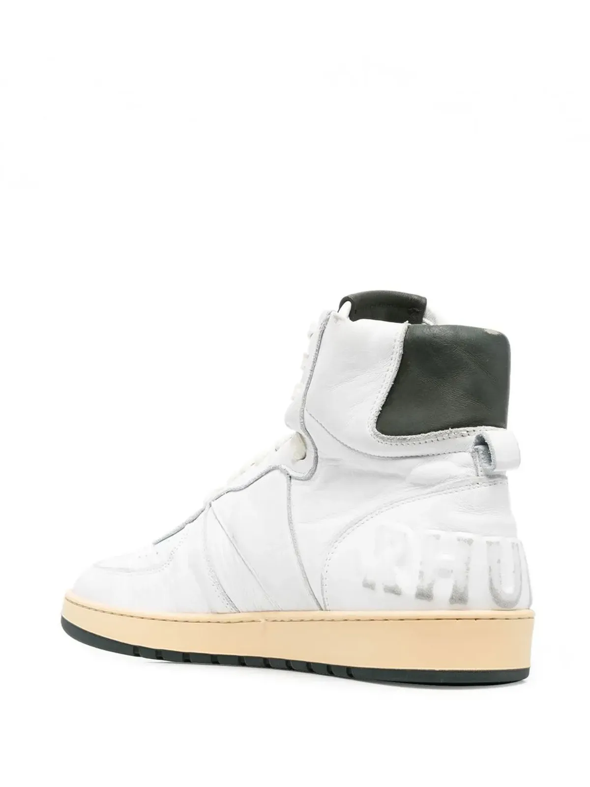 RHUDE ハイトップ レザー スニーカー - ホワイト - 画像3