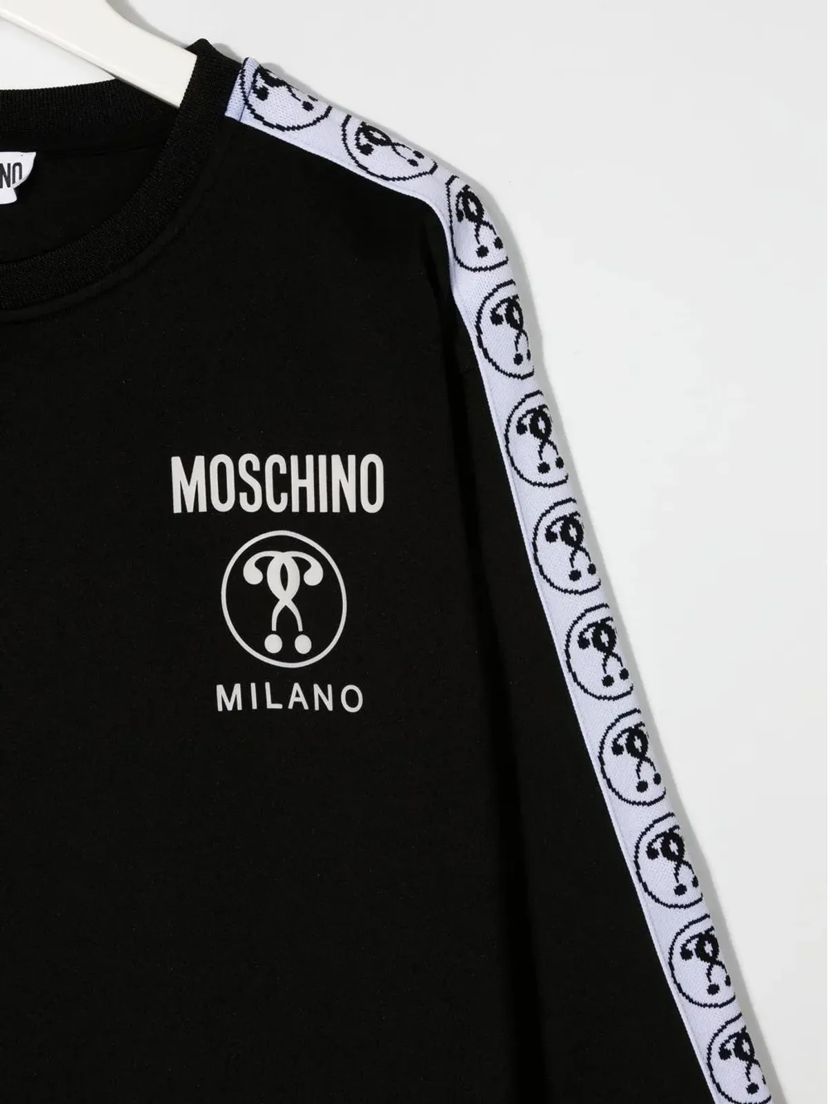 Moschino Kids ロゴテープ スウェットシャツドレス - ブラック - 画像3