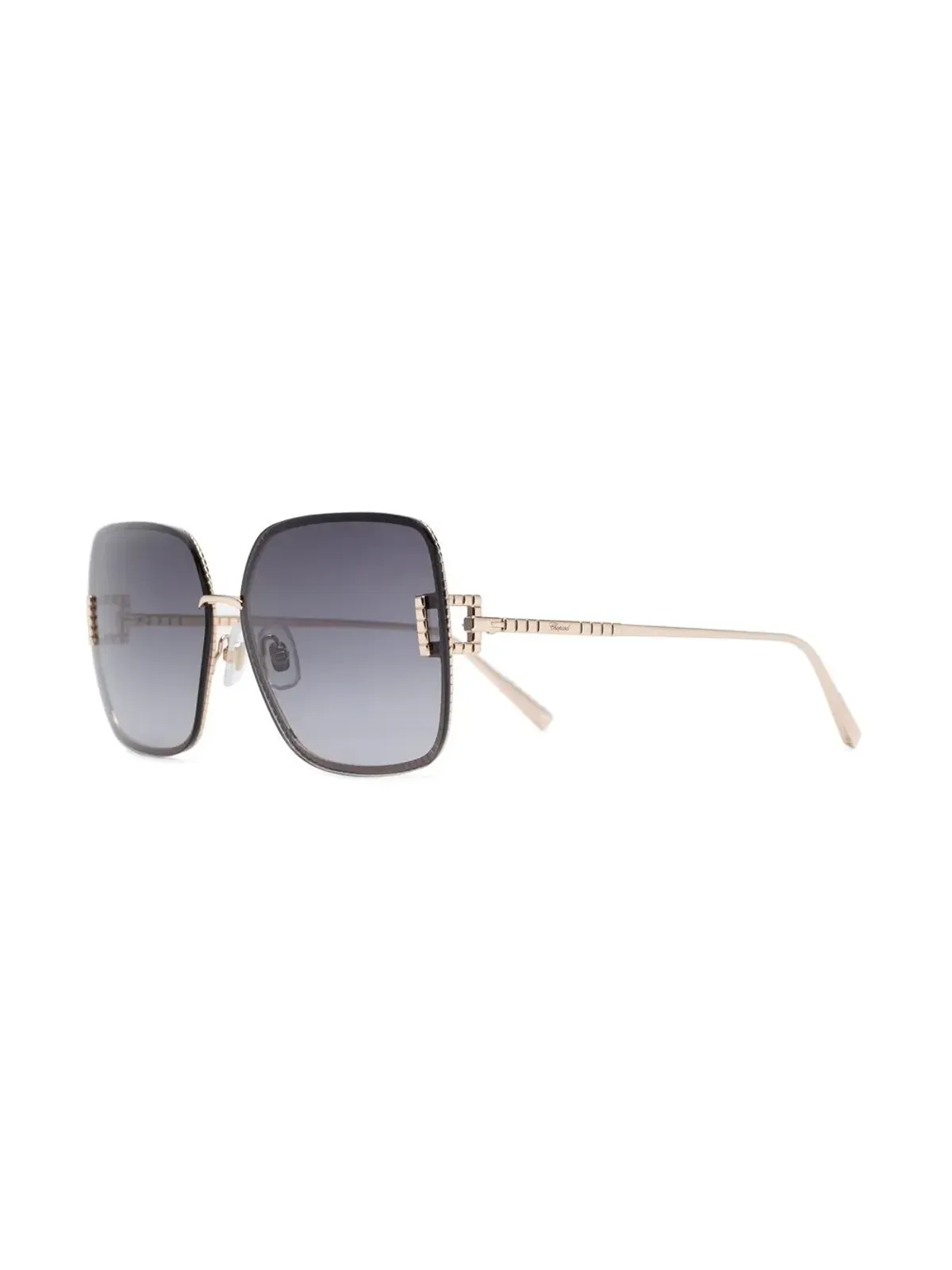 Chopard Eyewear スクエアフレーム ティンテッド サングラス - 画像2