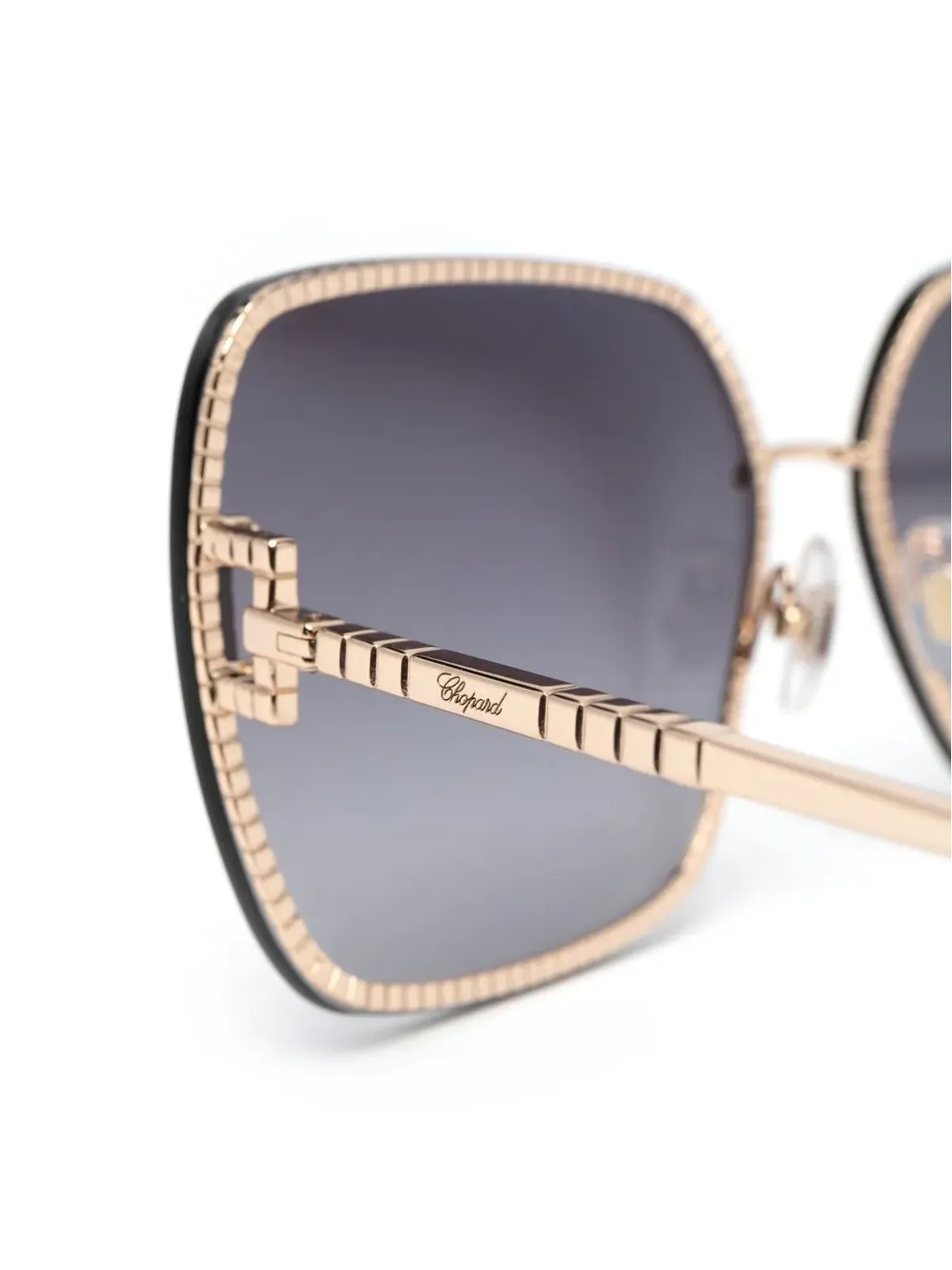 Chopard Eyewear スクエアフレーム ティンテッド サングラス - 画像3