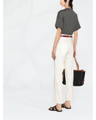 Brunello Cucinelli 丸首・半袖Tシャツ - グレー - サムネイル4