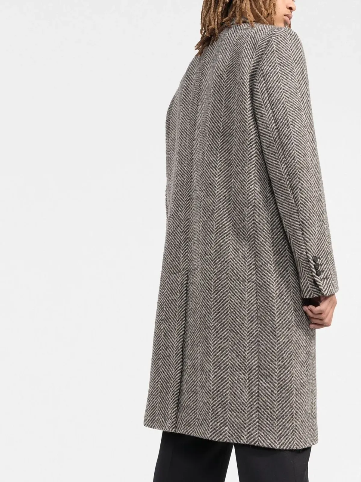 Golden Goose ロゴパッチ・シングルブレストコート - Grey - 画像3