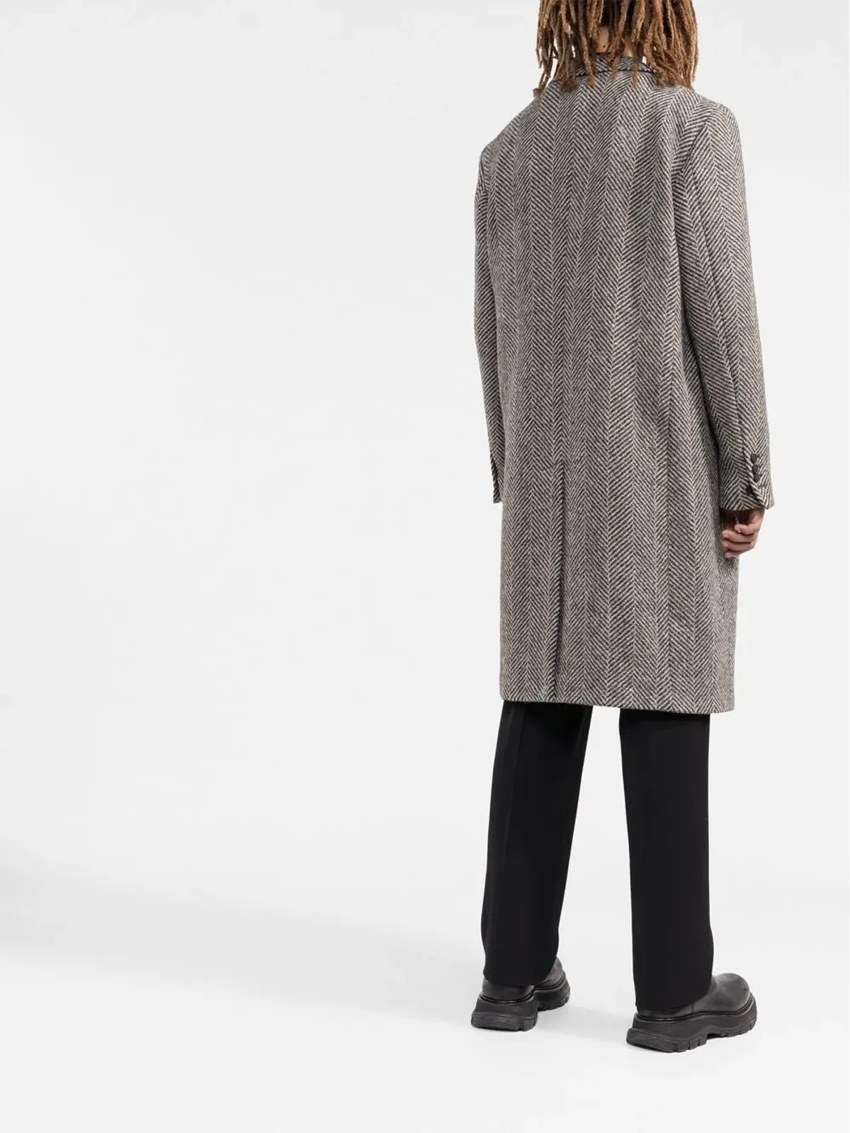 Golden Goose ロゴパッチ・シングルブレストコート - Grey - 画像4